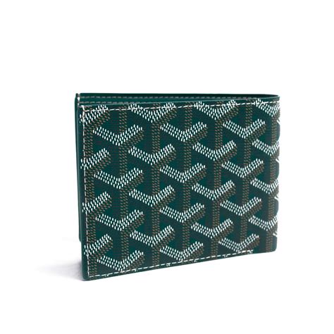 goyard bifold wallet green|goyard zipper wallet.